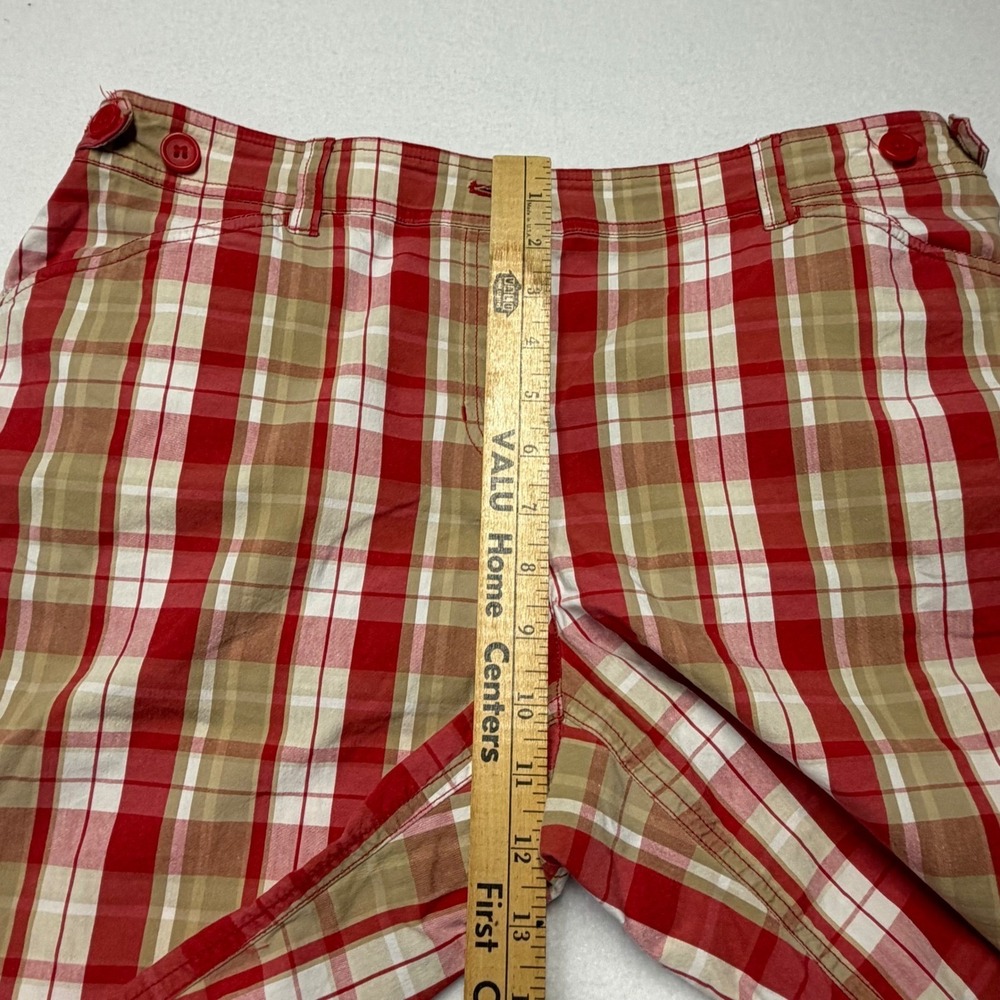 Jones‎ New York Sport Bermuda Shorts Red Plaid Womens 12 Stretch Cotton Blend - Picture 9 of 9